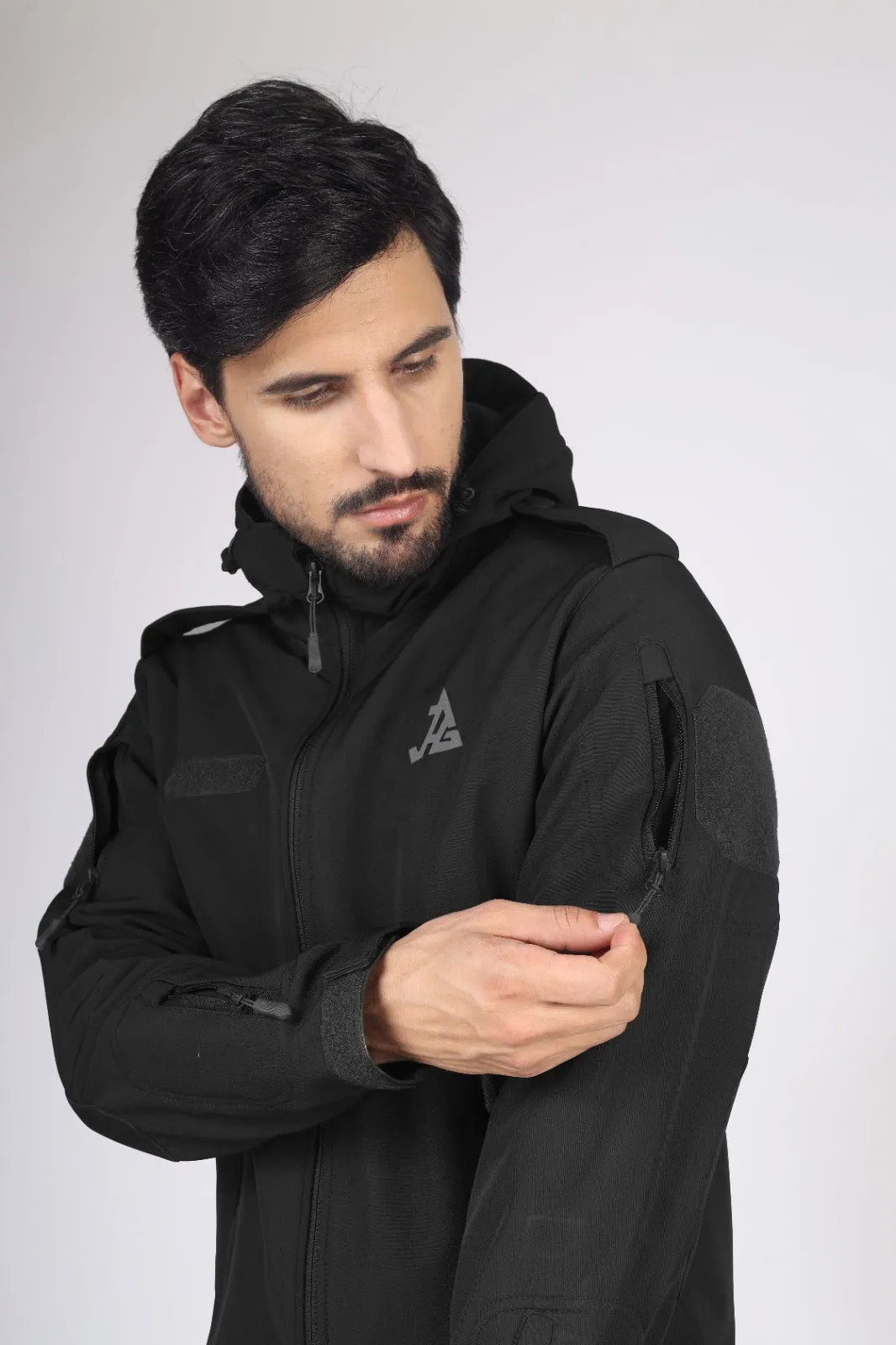 JAG Z  Minus 5 TACTICAL PRO JACKET | 8 POCKETS | Tactical Snowproof Jacket | Winter Jacket | 11 Zippers | Black | Garud Edition Tactical Jacket