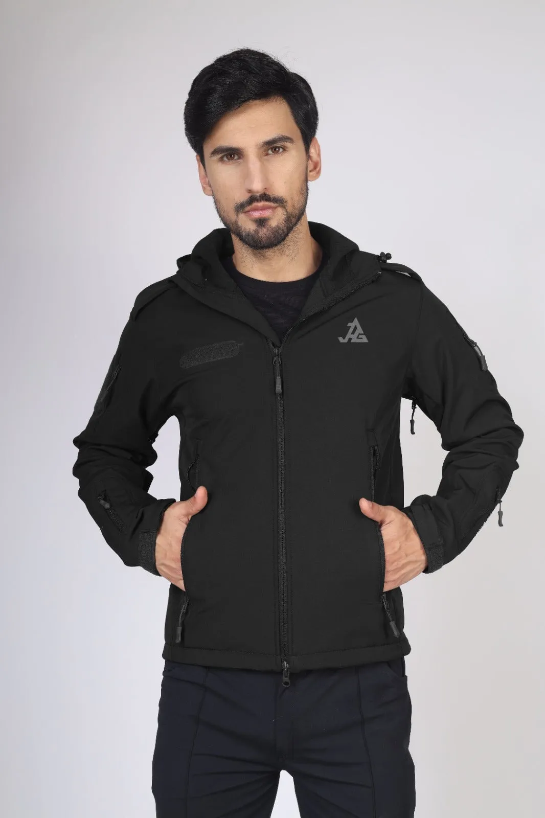 JAG Z  Minus 5 TACTICAL PRO JACKET | 8 POCKETS | Tactical Snowproof Jacket | Winter Jacket | 11 Zippers | Black | Garud Edition Tactical Jacket