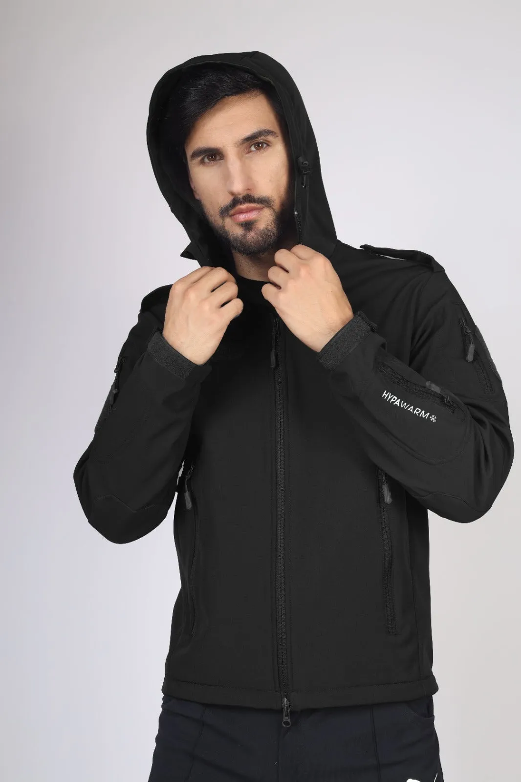 JAG Z  Minus 5 TACTICAL PRO JACKET | 8 POCKETS | Tactical Snowproof Jacket | Winter Jacket | 11 Zippers | Black | Garud Edition Tactical Jacket