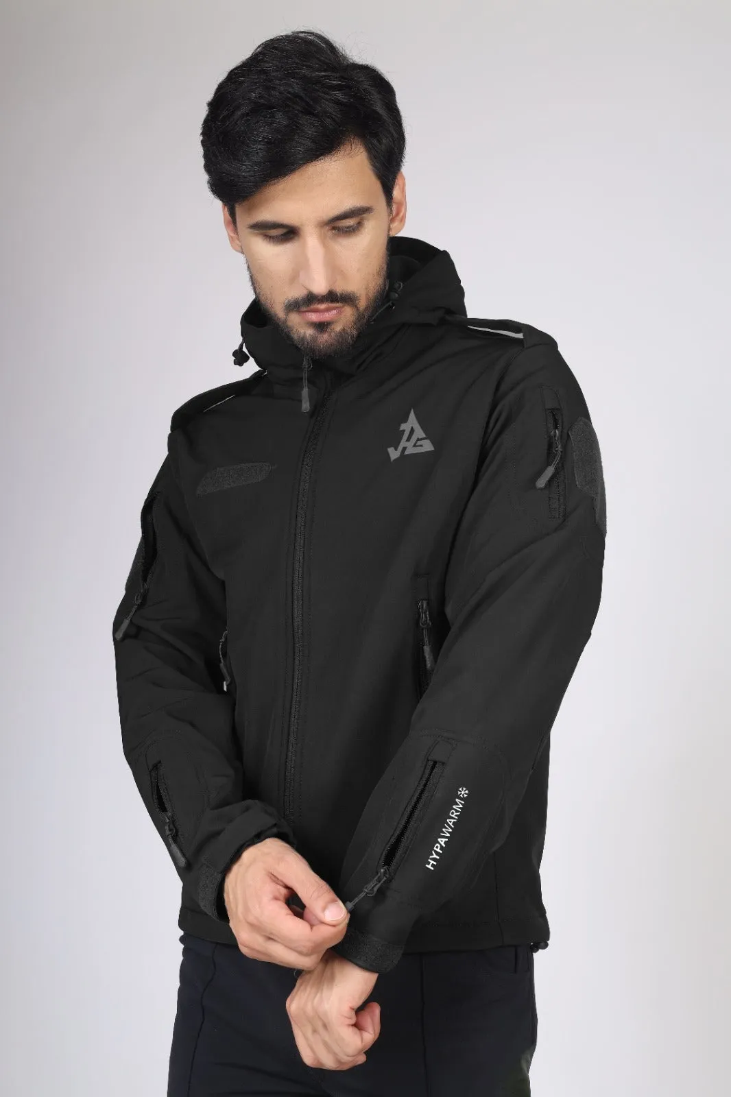 JAG Z  Minus 5 TACTICAL PRO JACKET | 8 POCKETS | Tactical Snowproof Jacket | Winter Jacket | 11 Zippers | Black | Garud Edition Tactical Jacket