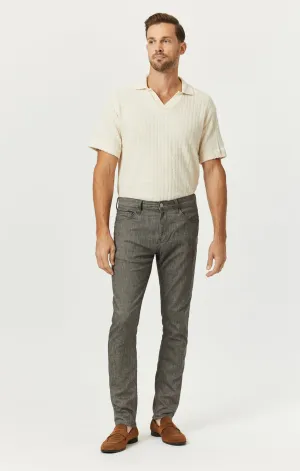 JAKE SLIM LEG IN GREEN LINEN