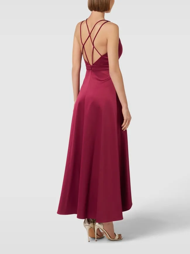 Jake*s Cocktail Sweetheart Evening Dress, Cherry Red