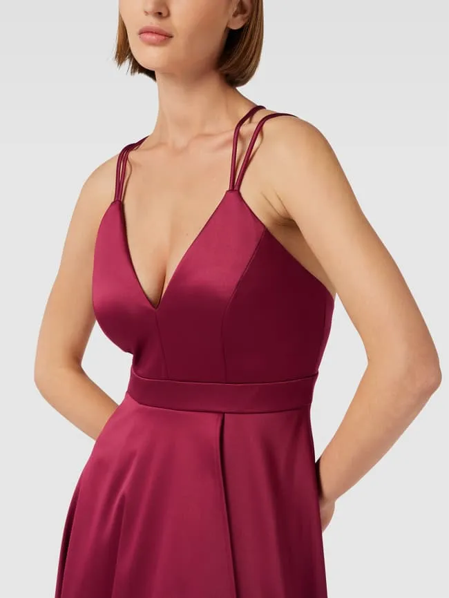 Jake*s Cocktail Sweetheart Evening Dress, Cherry Red