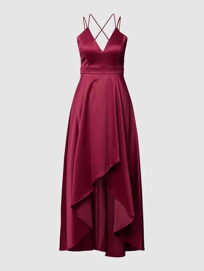 Jake*s Cocktail Sweetheart Evening Dress, Cherry Red