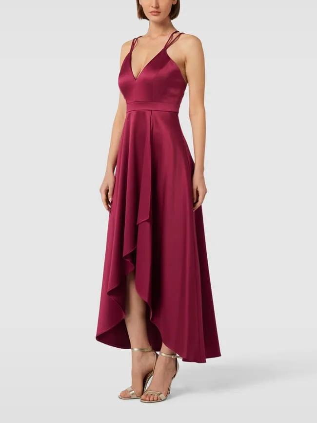 Jake*s Cocktail Sweetheart Evening Dress, Cherry Red