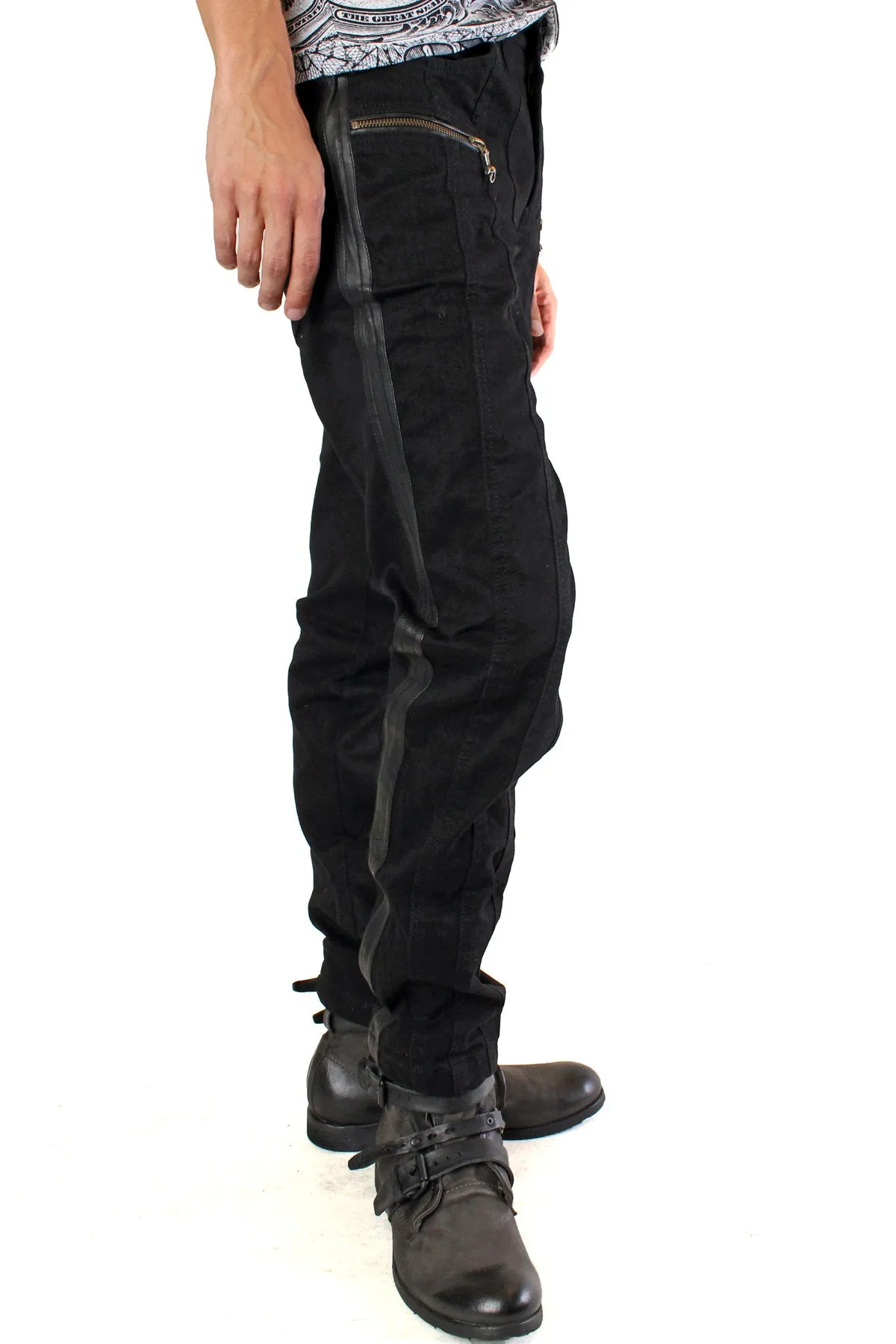 Jan Hilmer Icon Pants - denim/leather