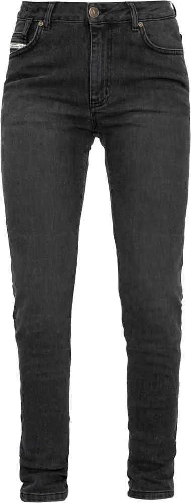 Jane High Mono XTM John Doe Women's Motorcycle Jeans, Distressed Black Recolor