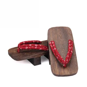 Japanese sandals geta red