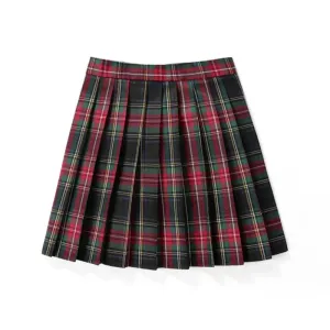 Japanese Theme Plaid Mini Skirt