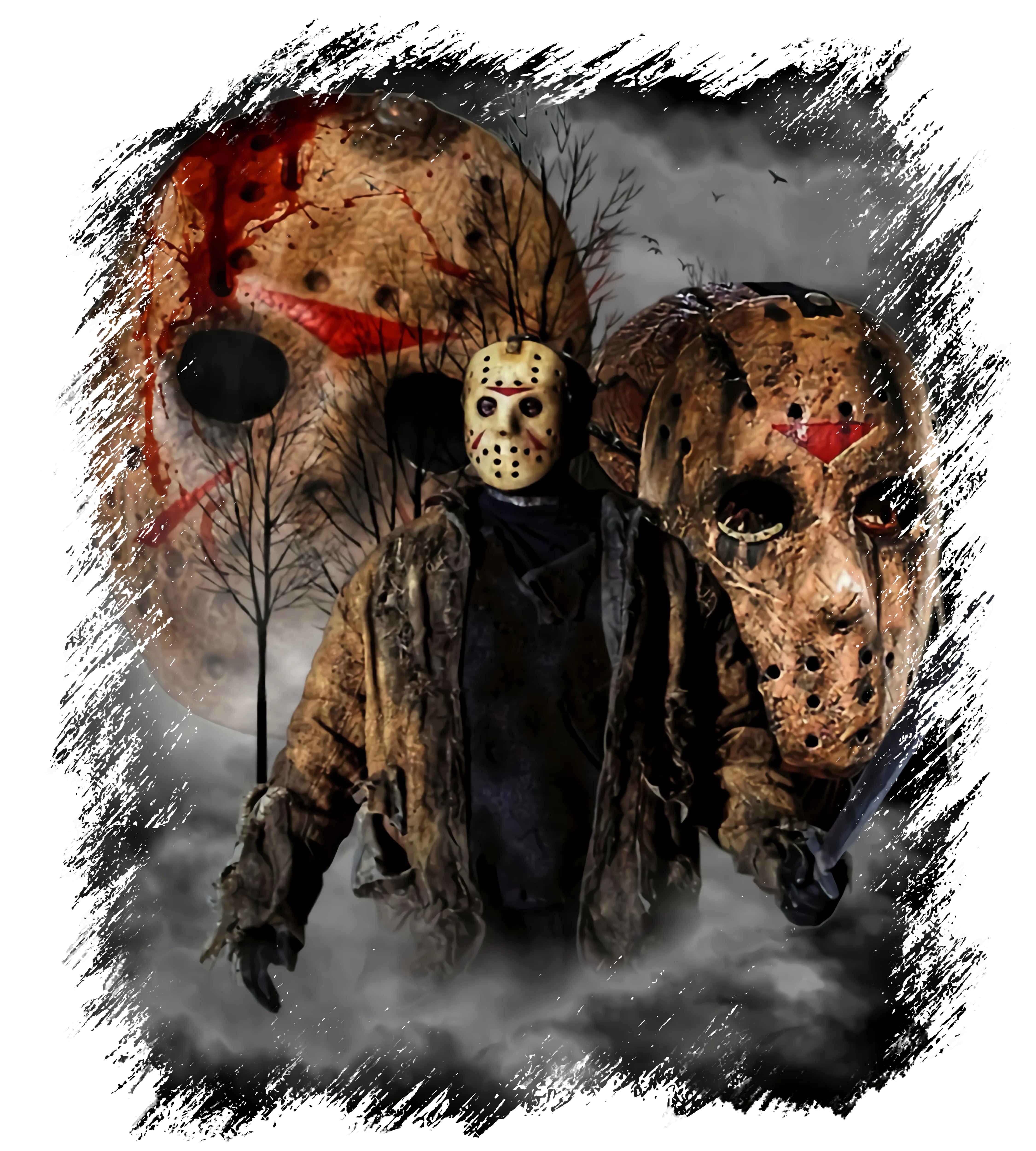 Jason heat transfer, press and peel, no shirt