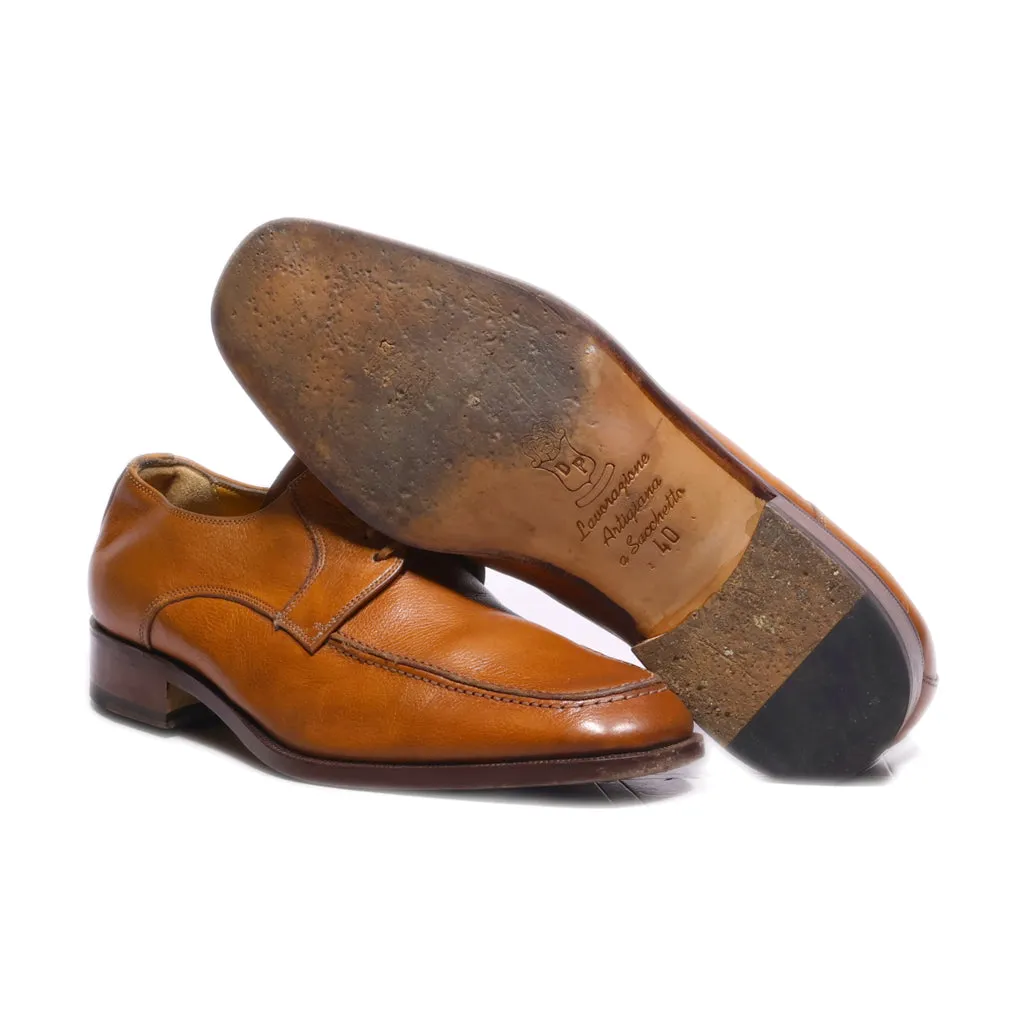J.Bournazos Lace Ups Leather Brown Colour For Women