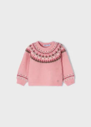 Jersey Jacquard Sweater Baby Girl | Mayoral