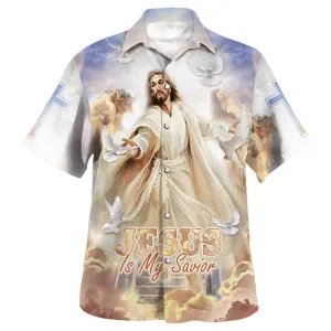 Jesus Stretched Out His Hand Hawaiian Shirt - Jesus Is My Savior Hawaiian Shirts - Christian Hawaiian Shirt - Jesus Hawaiian Shirts