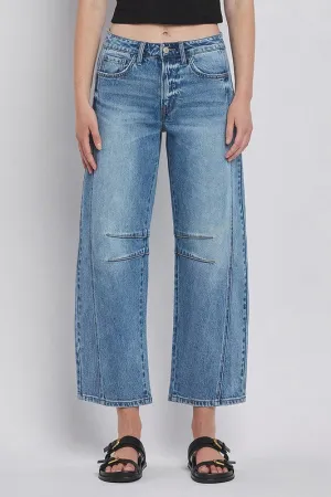 Jet Set High Rise Barrel Leg Jeans