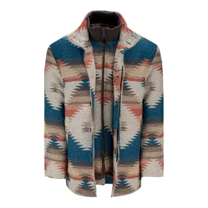 JJ X PBR Southwestern Print Wool Jacket with Knit Collar