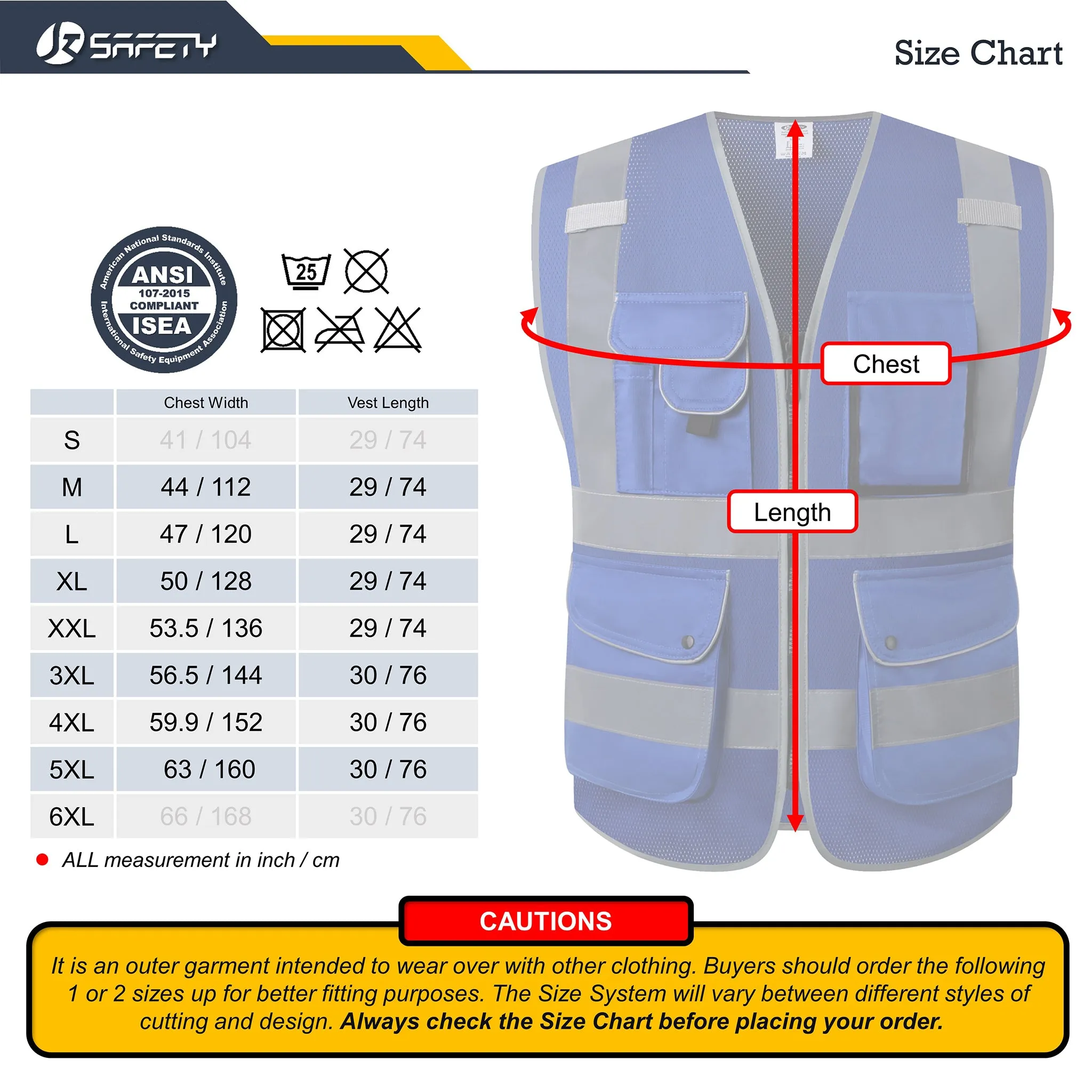 JKSafety 9 Pockets 2-Pack Hi-Vis Reflective Mesh Safety Vest (JK160)