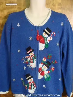 Jolly Xmas Snowmen Ugly Xmas Sweater