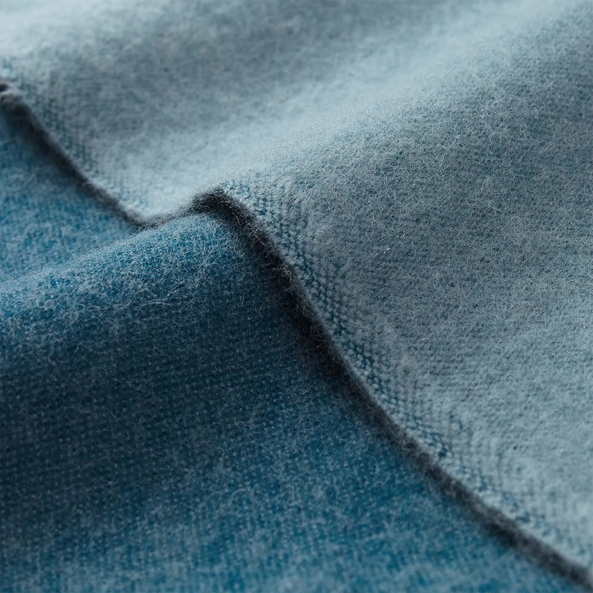Jonava Merino Wool Blanket [Green grey/Teal]