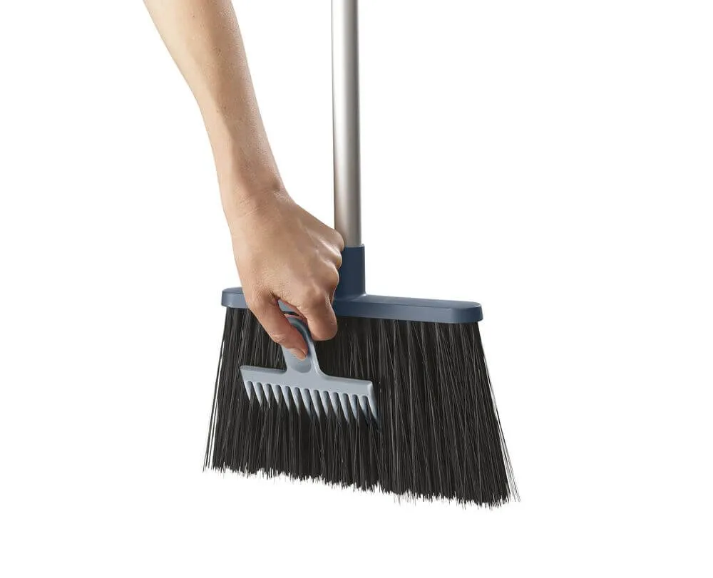 Joseph Joseph CleanStore Wall Mounted Long Bristle Broom Blue