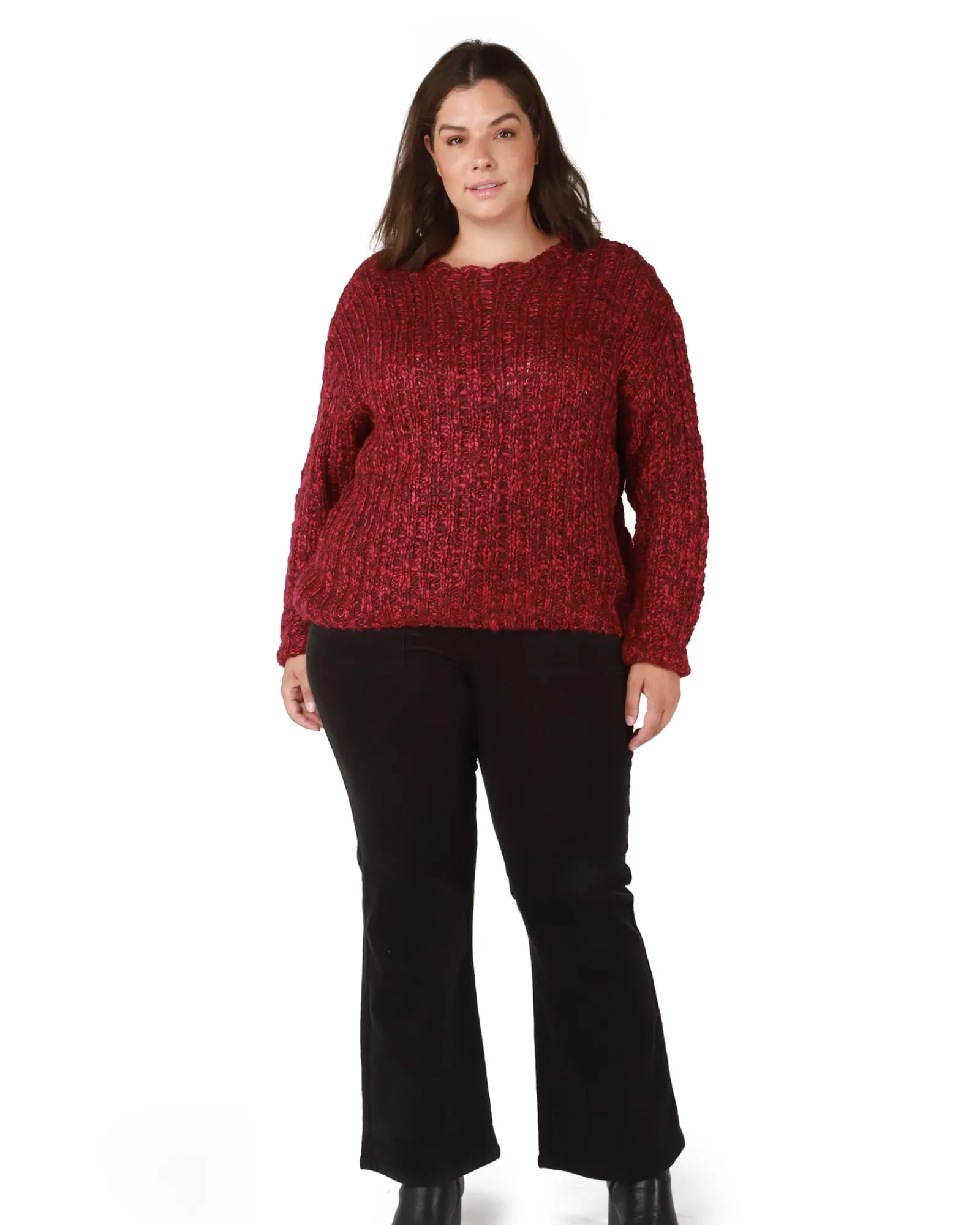 Josie Chunky Knit Sweater | Red