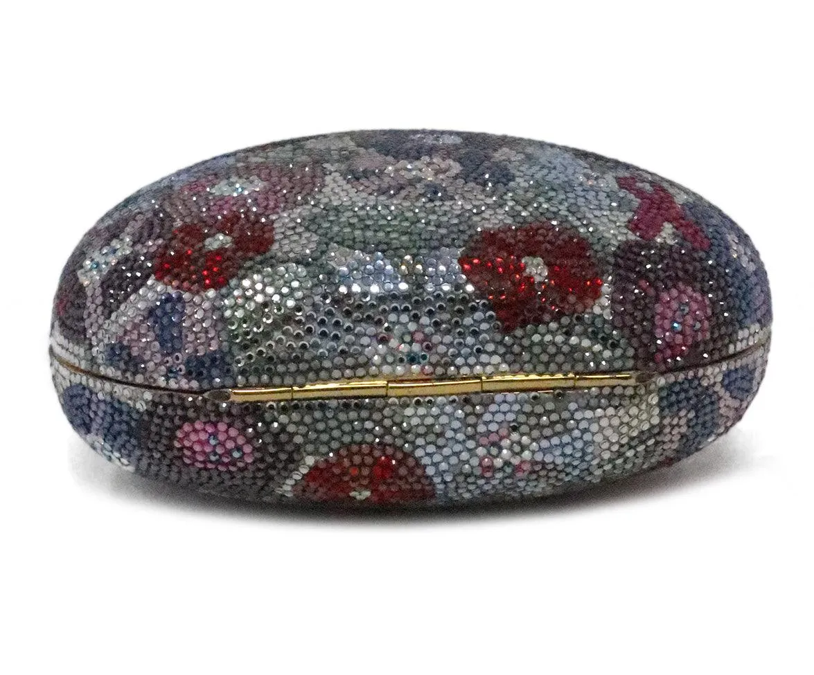 Judith Leiber Floral Rhinestone Clutch