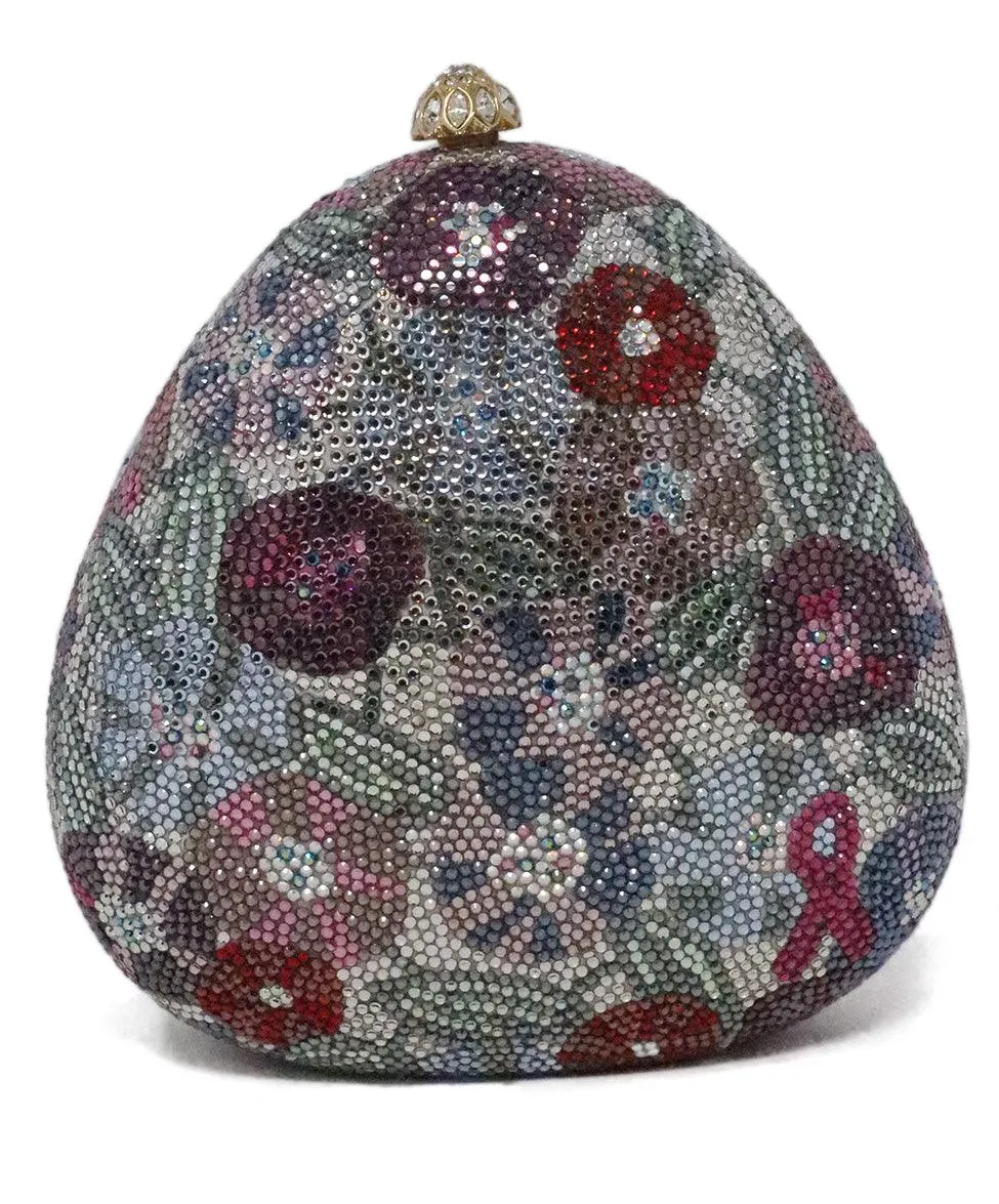 Judith Leiber Floral Rhinestone Clutch