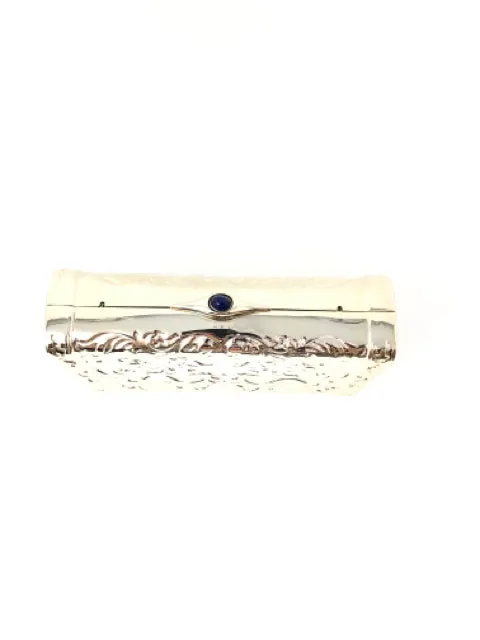Judith Leiber Silver or Gold Metal Embossed Clutch Bag 1970s 2190-16-112321