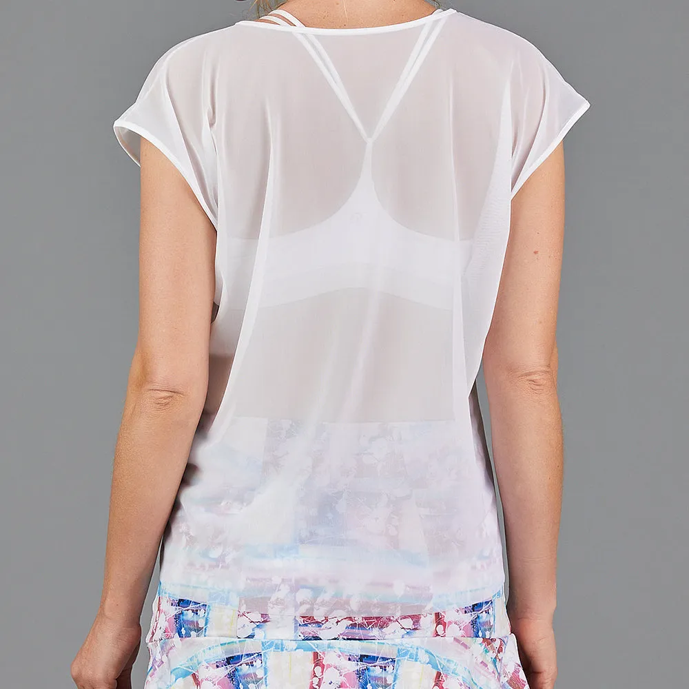 Juliette Mesh Layer Tee (white)