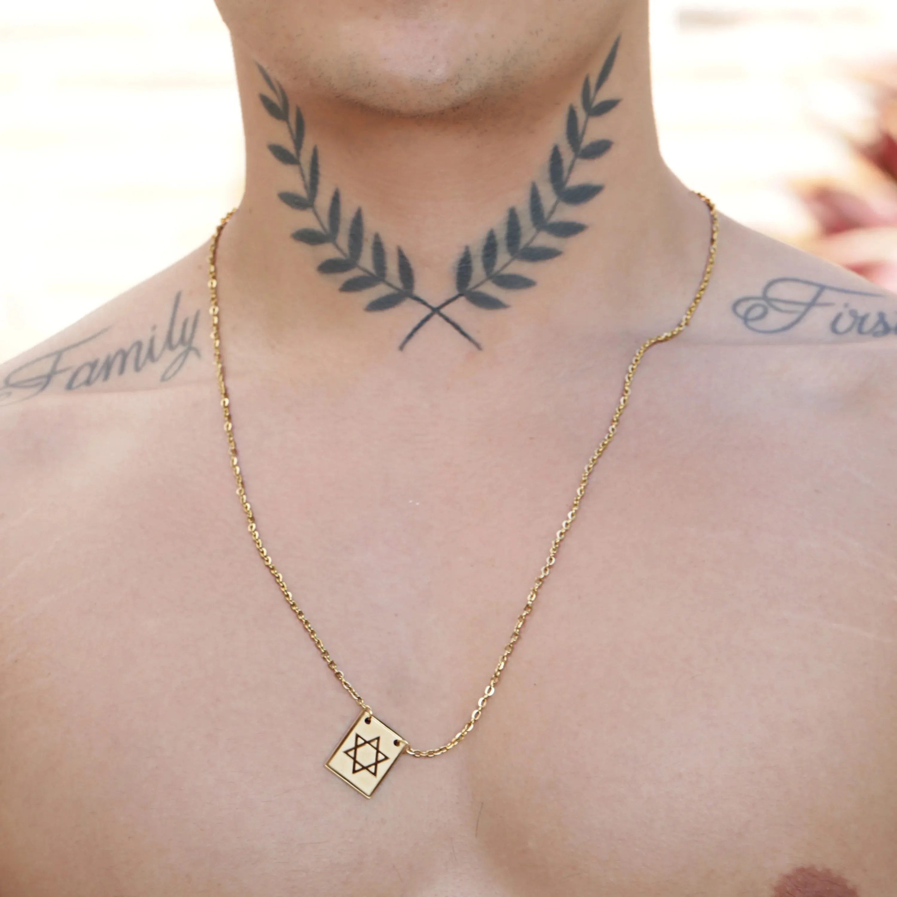 Kaison Stainless Steel Chain Necklace with Symbolic Pendant