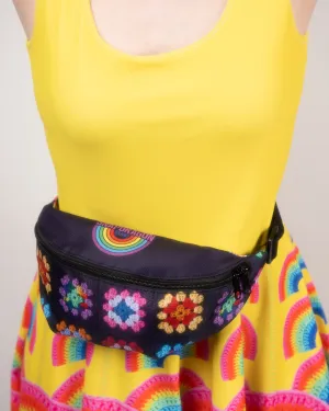 'Kaleidoscope' Classic Granny Square Print Fanny Pack