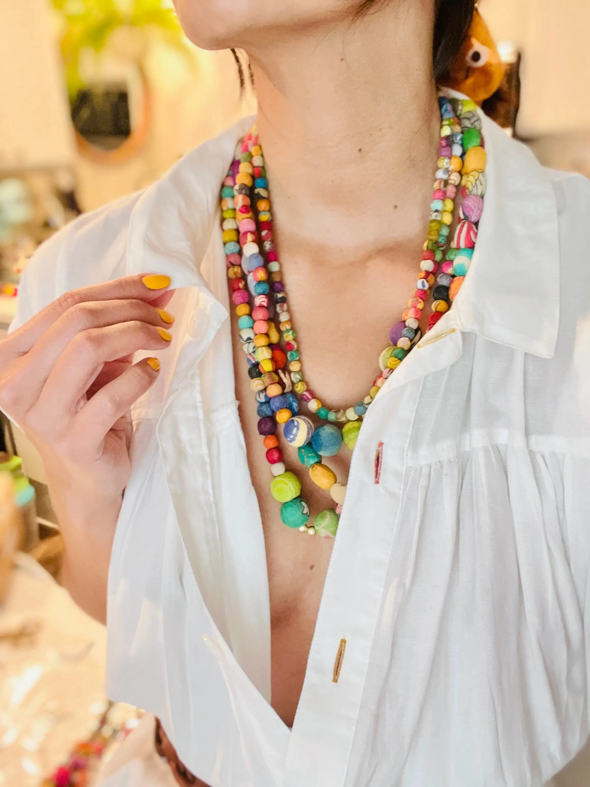 Kantha Beads Aura Necklace