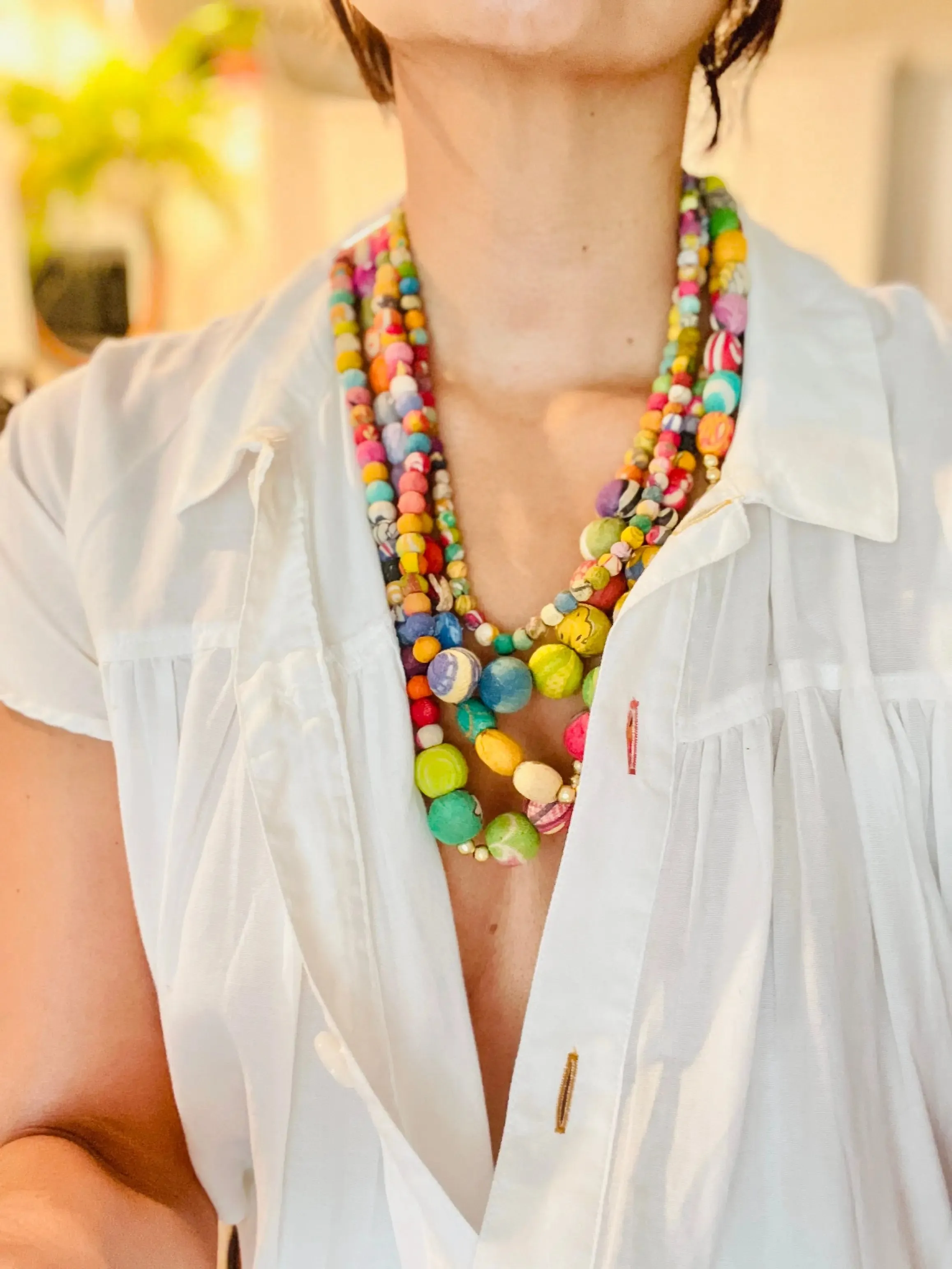 Kantha Beads Aura Necklace