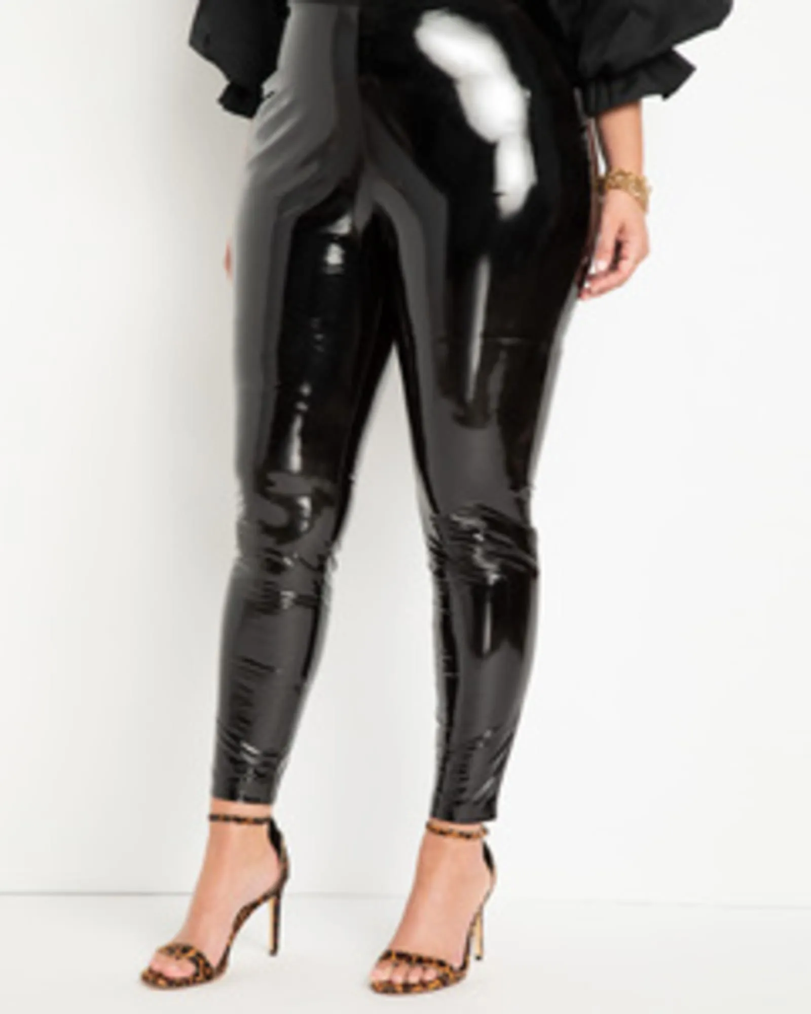 Katrina Latex Leggings | Black Onyx