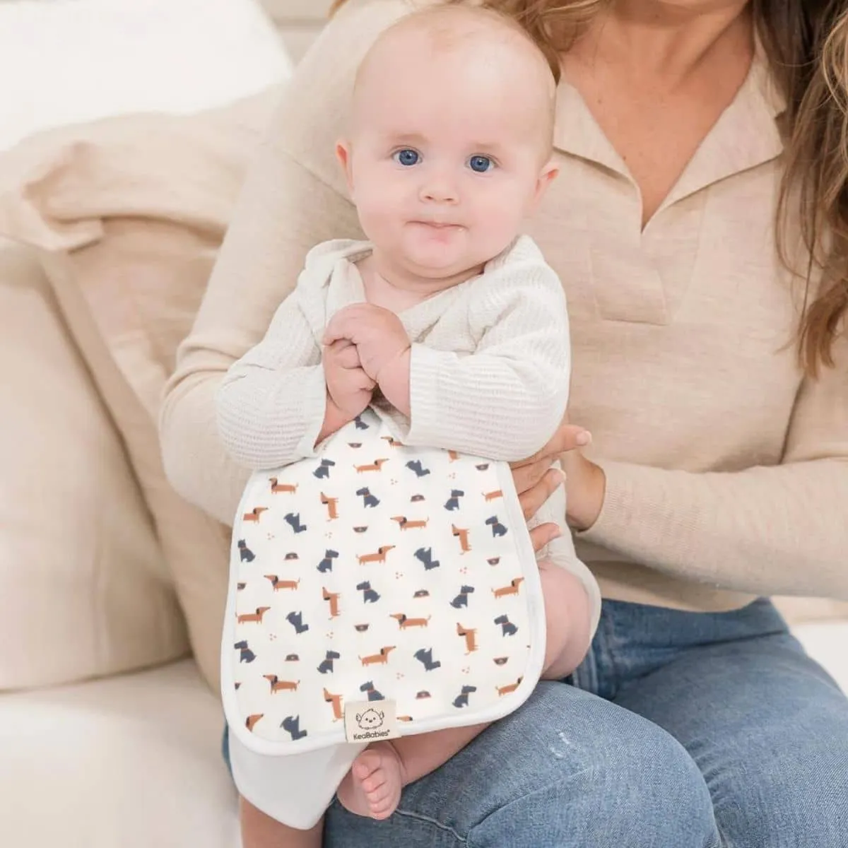 KeaBabies Urban Organic Burp Cloths - Pets & Paws