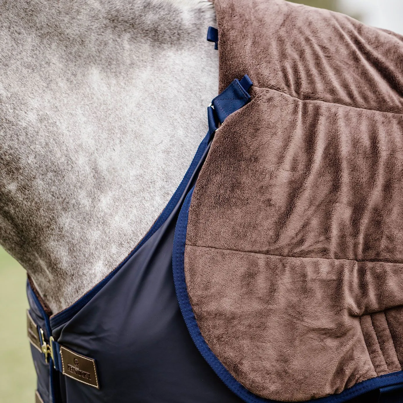 Kentucky Horsewear Hurricane Turnout Neck Cover 150g - Navy