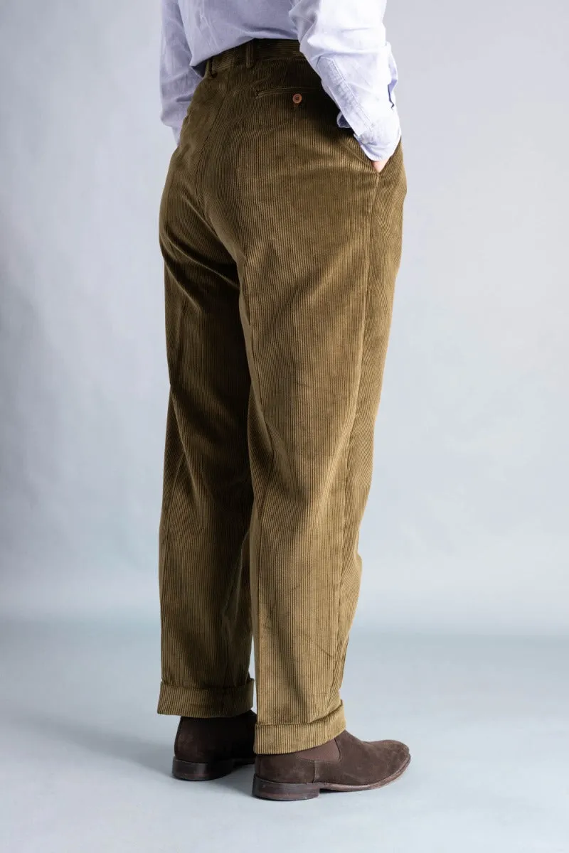 Khaki Drab Stancliffe Corduroy Trousers