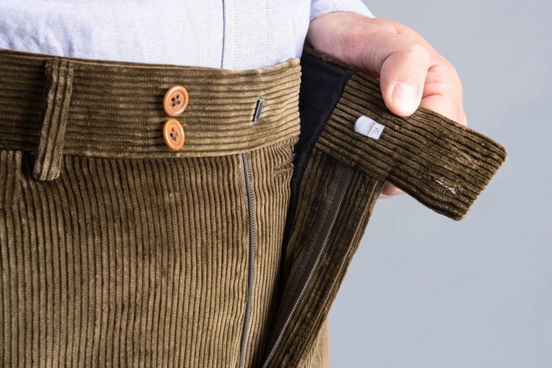 Khaki Drab Stancliffe Corduroy Trousers
