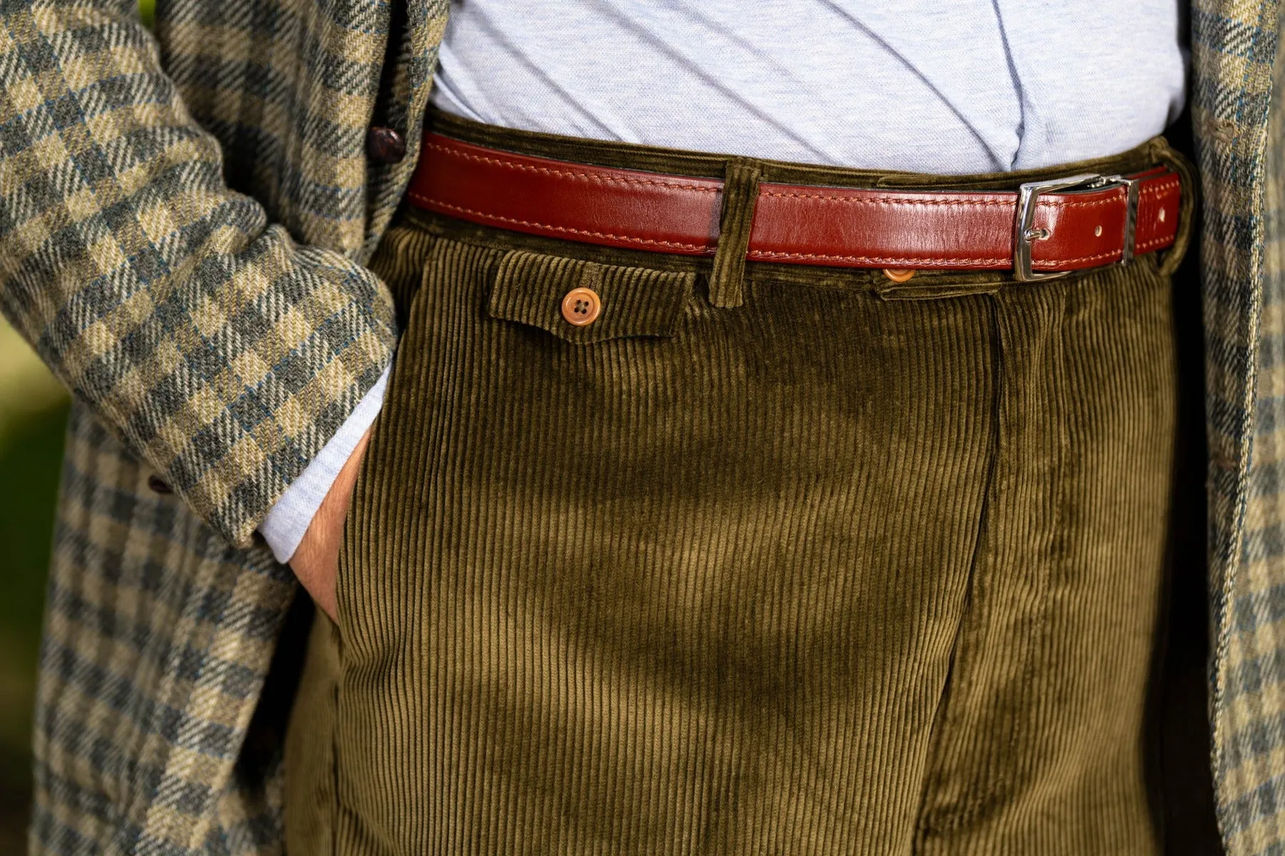 Khaki Drab Stancliffe Corduroy Trousers
