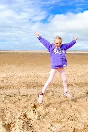 KID: Lavender Hello Classic Hoodie