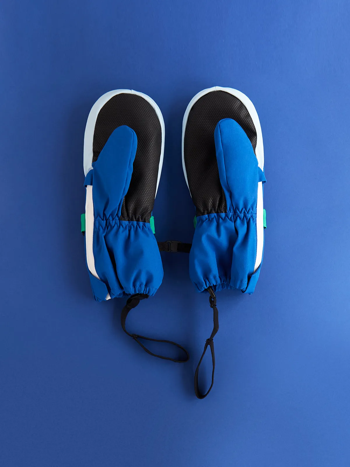Kids Ski Gloves - Blue/Green