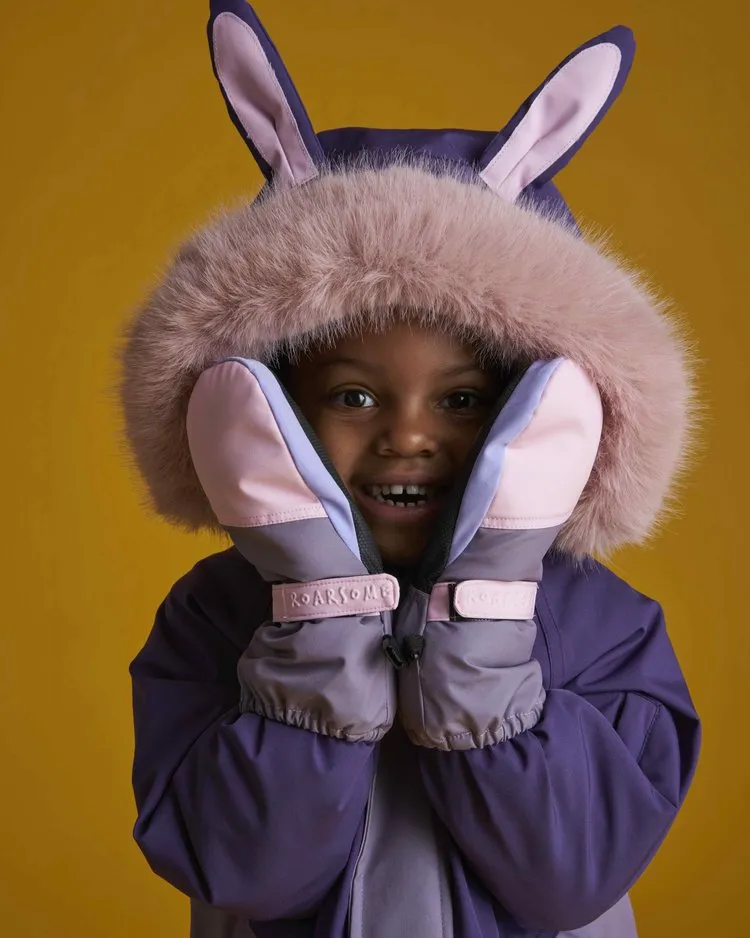 Kids Ski Gloves - Pink/Lilac