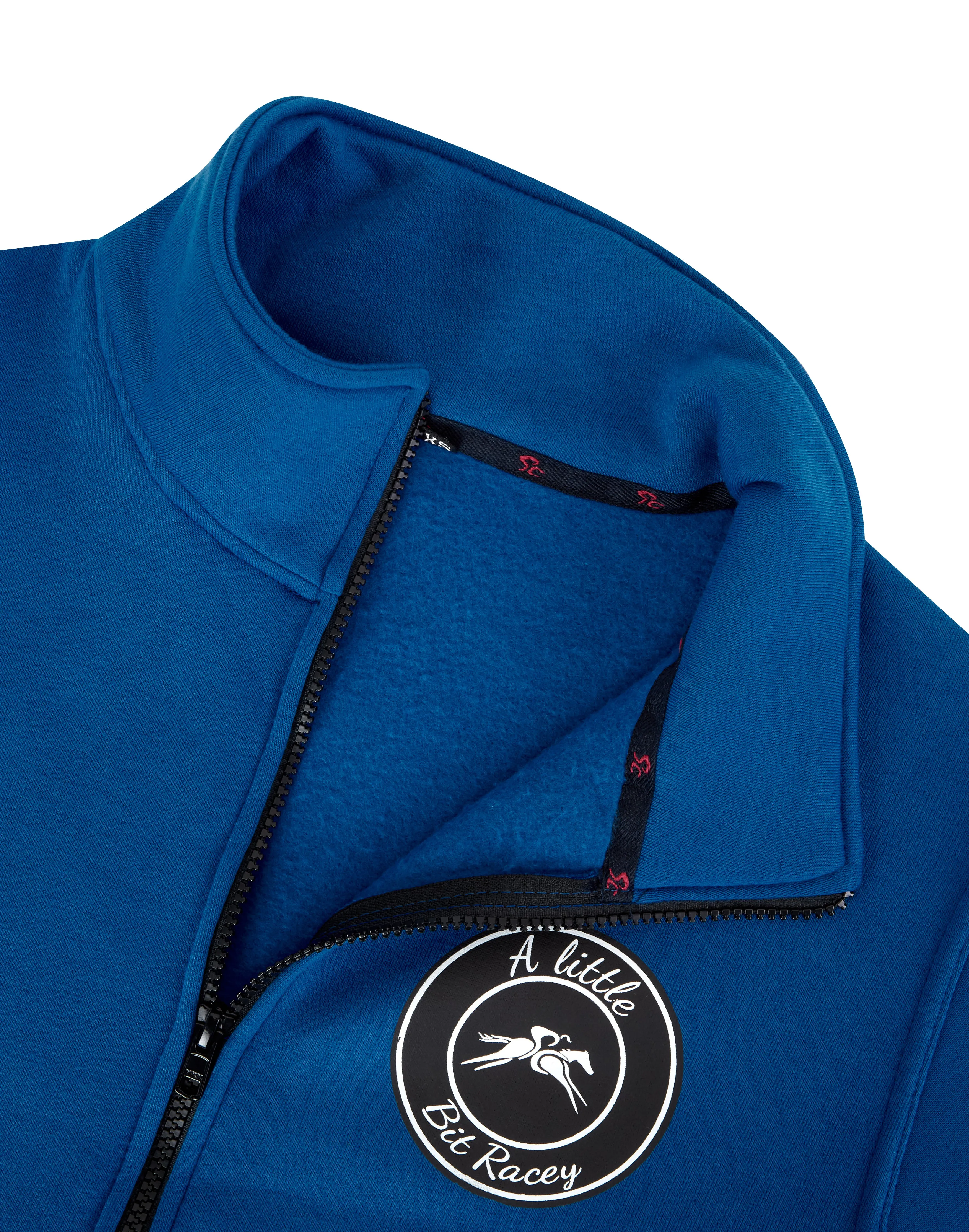 Kids Zip Up Sweatshirt  - A Little Bit Racey - Blue