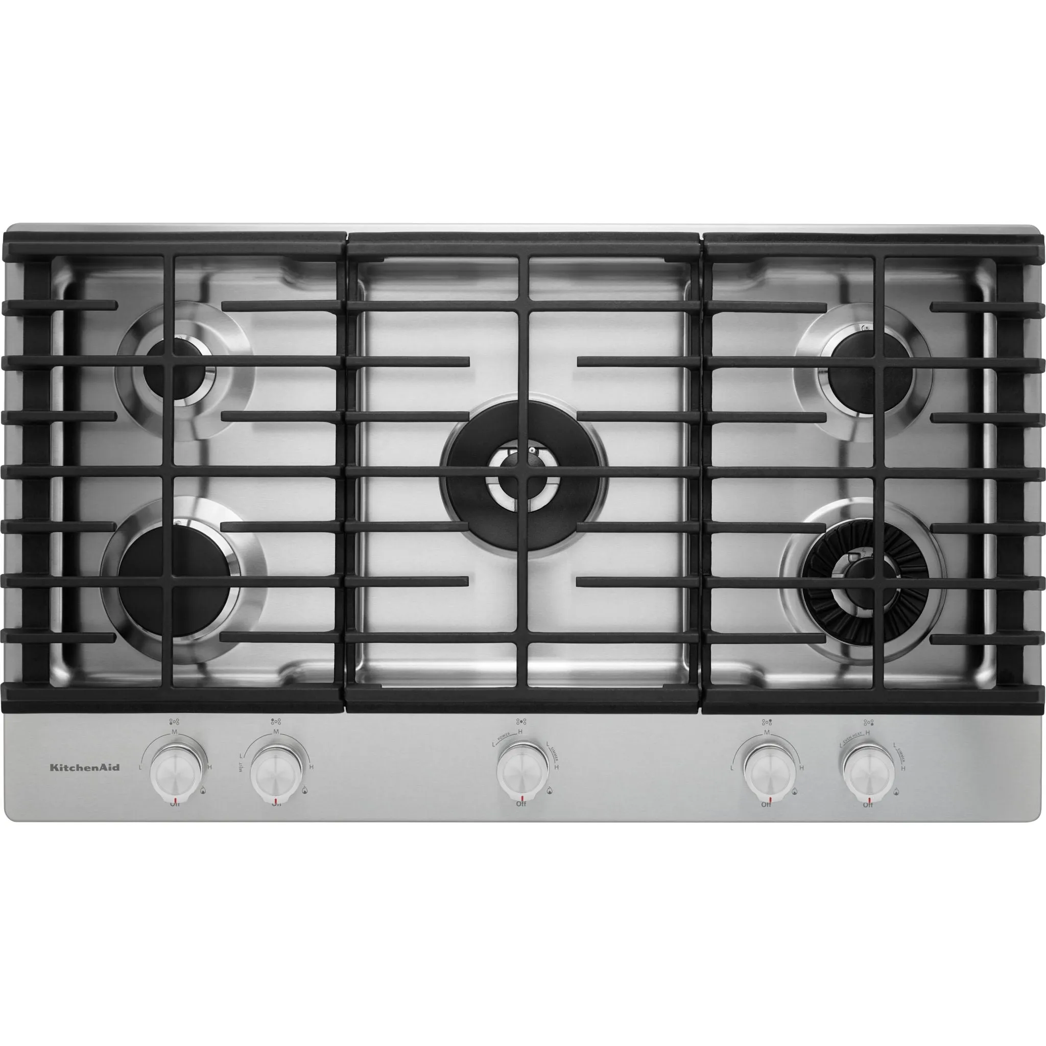 KitchenAid  36" 5-Burner Gas Cooktop with Griddle (KCGS956ESS)