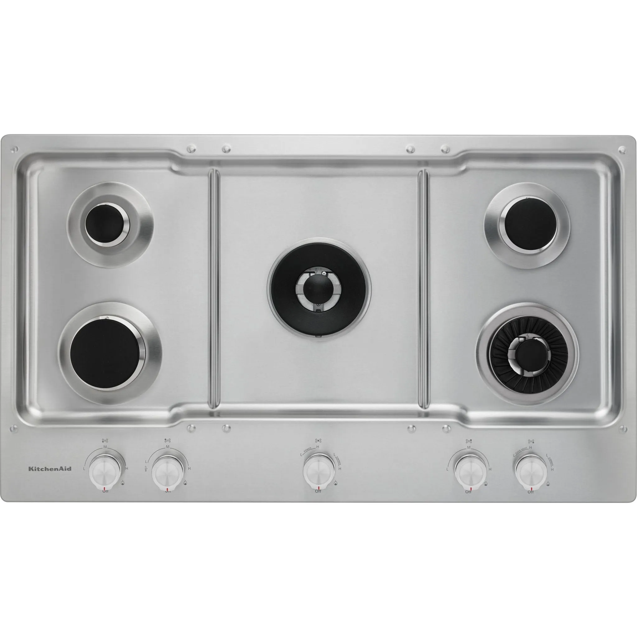 KitchenAid  36" 5-Burner Gas Cooktop with Griddle (KCGS956ESS)