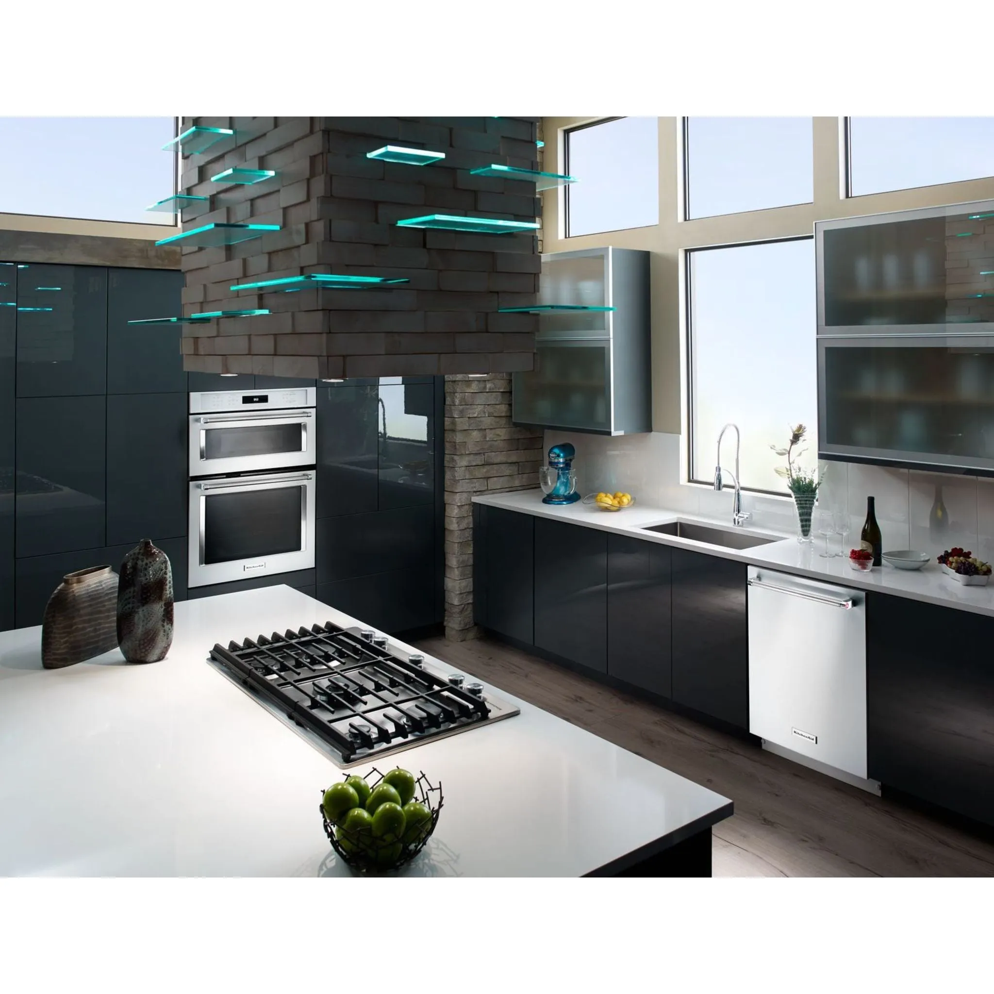 KitchenAid  36" 5-Burner Gas Cooktop with Griddle (KCGS956ESS)