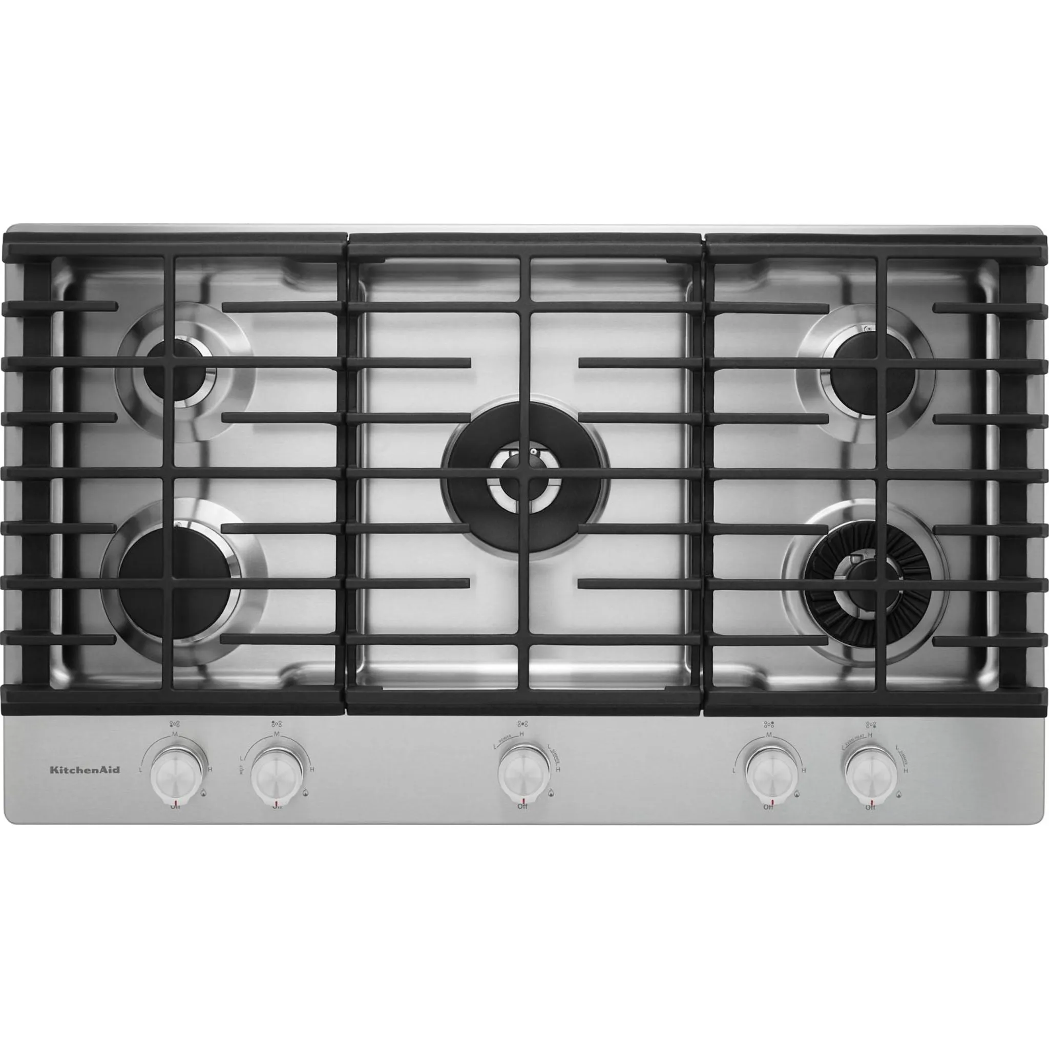 KitchenAid  36" 5-Burner Gas Cooktop with Griddle (KCGS956ESS)