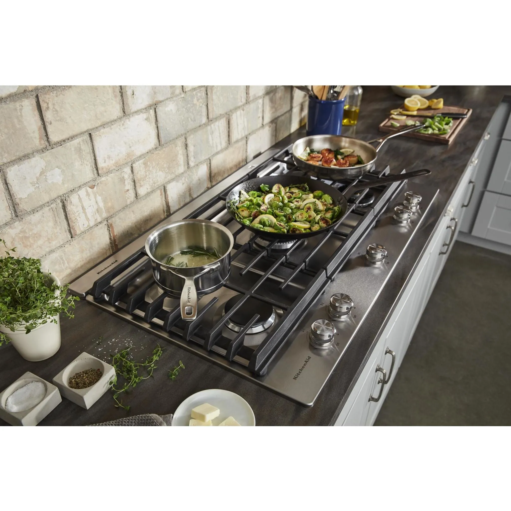 KitchenAid 36" Gas Cooktop (KCGS956ESS) - Stainless Steel