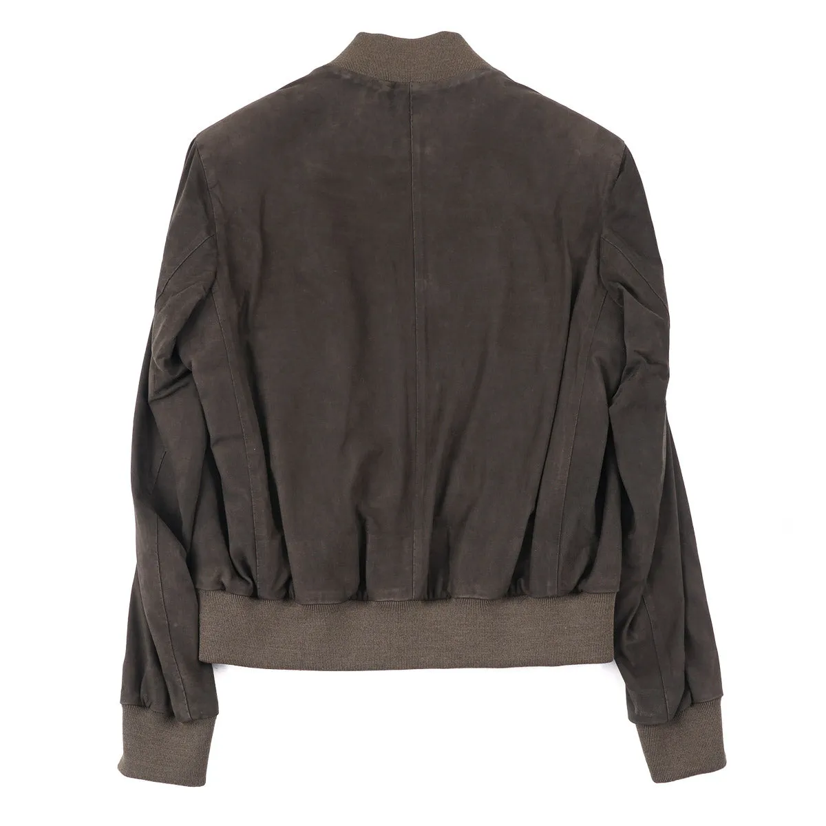 Kiton Cashmere-Lined Nubuck Leather Jacket