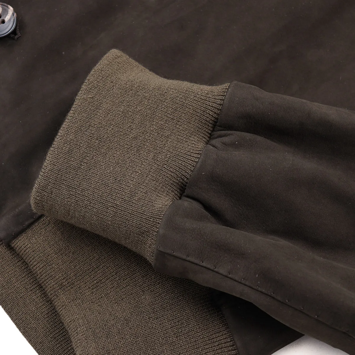 Kiton Cashmere-Lined Nubuck Leather Jacket