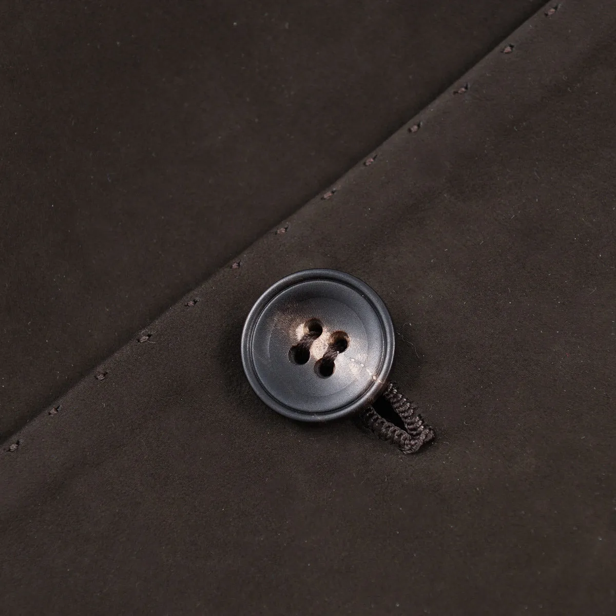 Kiton Cashmere-Lined Nubuck Leather Jacket